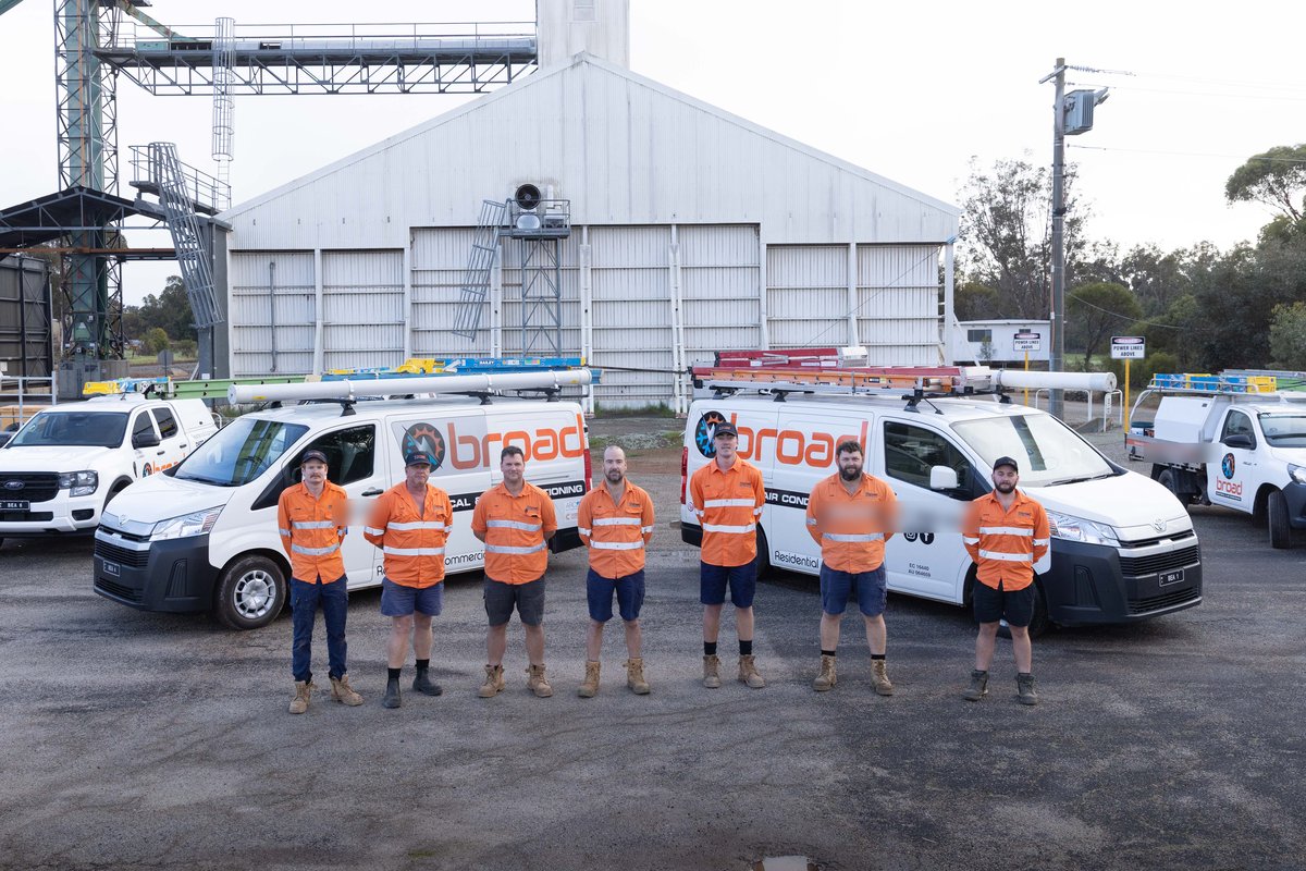 The Broad Electrical and Air Conditioning team with the fleet